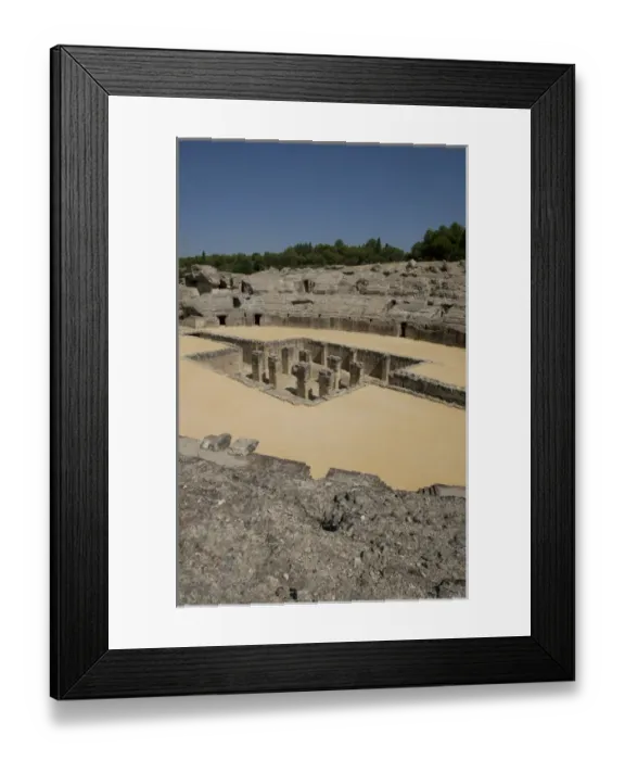 Framed Print : Roman amphitheatre. 2nd century BC. Italica. Spain Framed Print : Roman amphitheatre. 2nd century BC. Italica. Spain