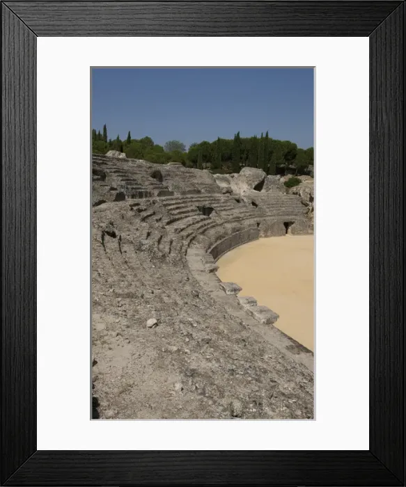 Framed Print : Roman amphitheatre. 2nd century BC. Italica. Spain Framed Print : Roman amphitheatre. 2nd century BC. Italica. Spain