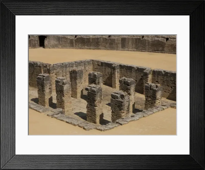 Framed Print : Roman amphitheatre. 2nd century BC. Italica. Spain Framed Print : Roman amphitheatre. 2nd century BC. Italica. Spain