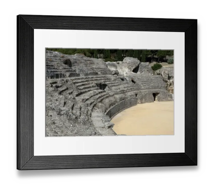 Framed Print : Roman amphitheatre. 2nd century BC. Italica. Spain Framed Print : Roman amphitheatre. 2nd century BC. Italica. Spain