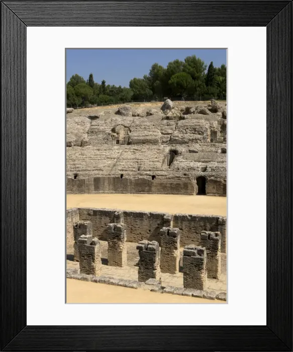 Framed Print : Roman amphitheatre. 2nd century BC. Italica. Spain Framed Print : Roman amphitheatre. 2nd century BC. Italica. Spain