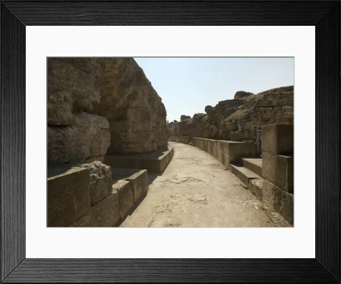 Framed Print : Roman amphitheatre. 2nd century BC. Italica. Spain Framed Print : Roman amphitheatre. 2nd century BC. Italica. Spain