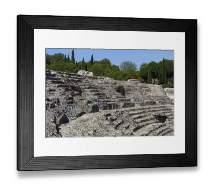Framed Print : Roman amphitheatre. 2nd century BC. Italica. Spain Framed Print : Roman amphitheatre. 2nd century BC. Italica. Spain