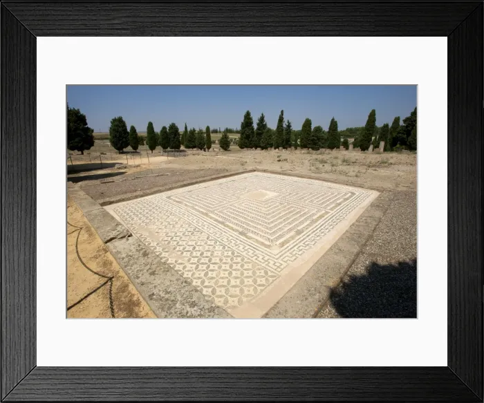 Framed Print : Spain. Italica. House of the Neptune. Labyrinth Mosaic. Domu Framed Print : Spain. Italica. House of the Neptune. Labyrinth Mosaic. Domu