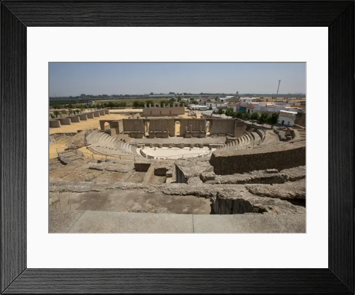 Framed Print : Roman Art. Spain. Andalusia. Italica. Theatre Framed Print : Roman Art. Spain. Andalusia. Italica. Theatre