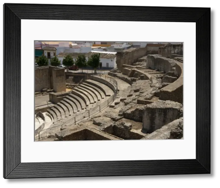Framed Print : Roman Art. Spain. Andalusia. Italica. Theatre Framed Print : Roman Art. Spain. Andalusia. Italica. Theatre