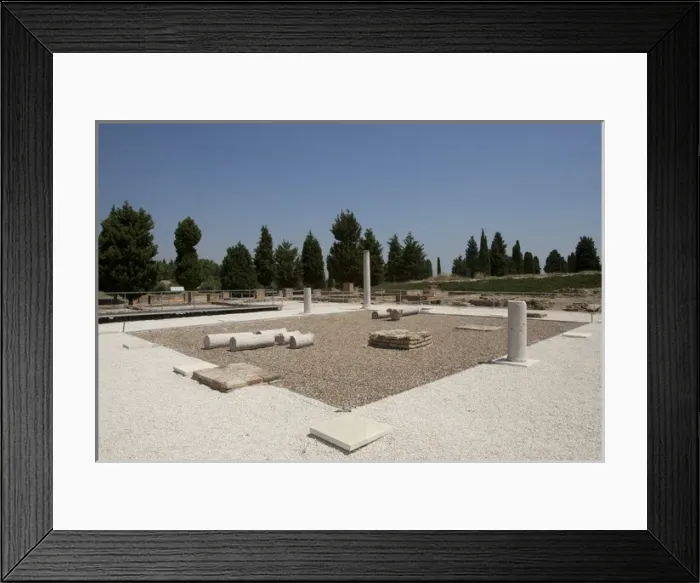 Framed Print : Spain. Italica. Roman city founded c. 206 BC. Ruins. mosaic Framed Print : Spain. Italica. Roman city founded c. 206 BC. Ruins. mosaic