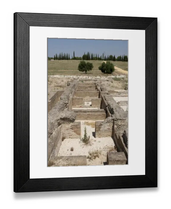 Framed Print : Spain. Italica. Roman city founded c. 206 BC. Thermae, Large Framed Print : Spain. Italica. Roman city founded c. 206 BC. Thermae, Large