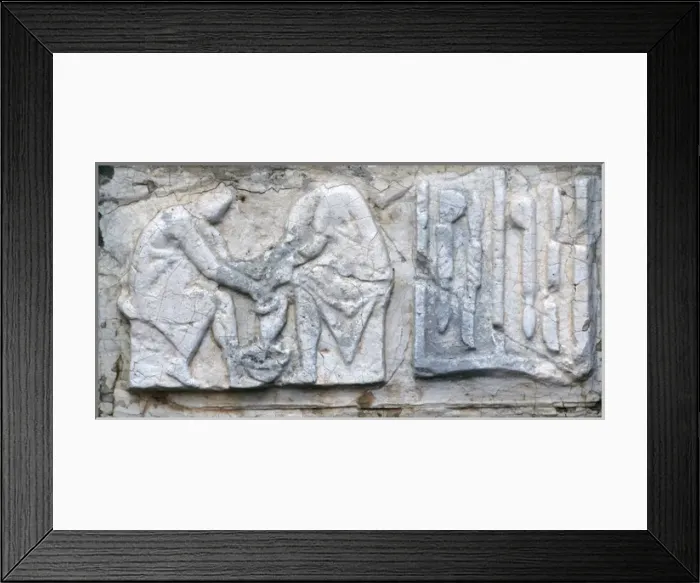 Framed Print : Isola Sacra Necropolis. Roman Imperial times. Relief. Medica Framed Print : Isola Sacra Necropolis. Roman Imperial times. Relief. Medica
