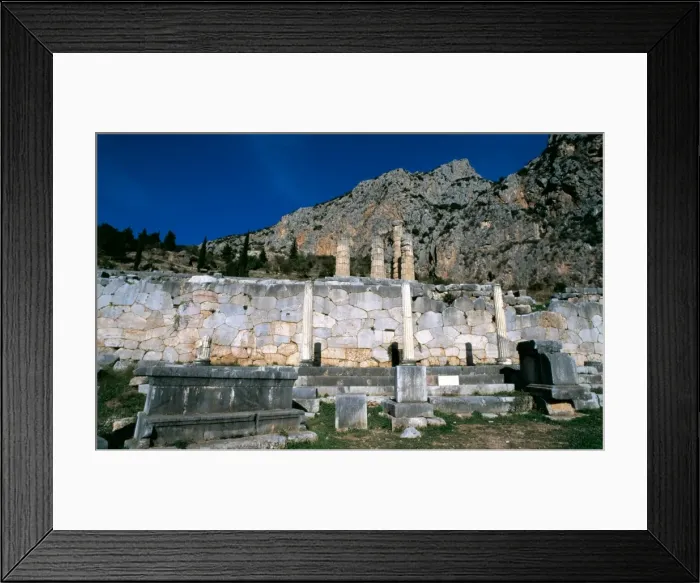 Framed Print : Greek Art. Greece. Delphi. The Stoa of the Athenians. c. 478