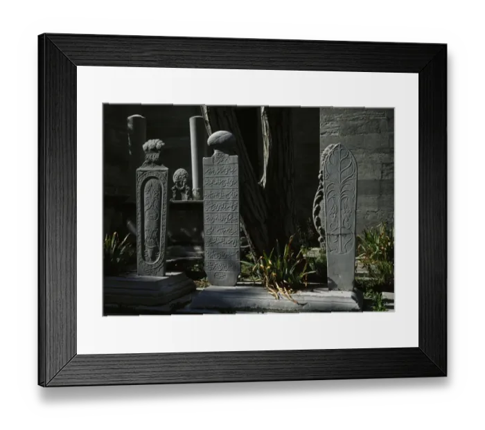 Framed Print : Ottoman funerary steles. Suleymaniye Mosque. Istanbul Framed Print : Ottoman funerary steles. Suleymaniye Mosque. Istanbul