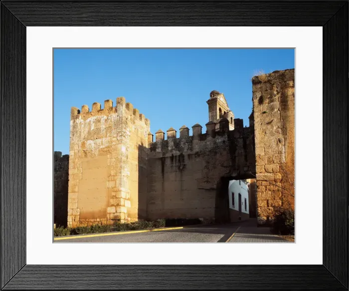 Framed Print : Spain. Andalusia. Niebla. Gate of the walls. Almoravid style Framed Print : Spain. Andalusia. Niebla. Gate of the walls. Almoravid style