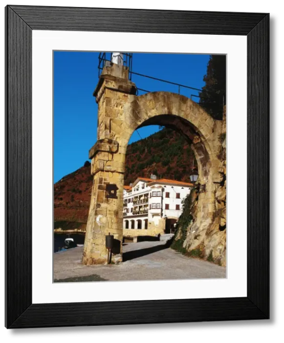 Framed Print : Spain. Basque Country. Pasaia. Gate of the old wall