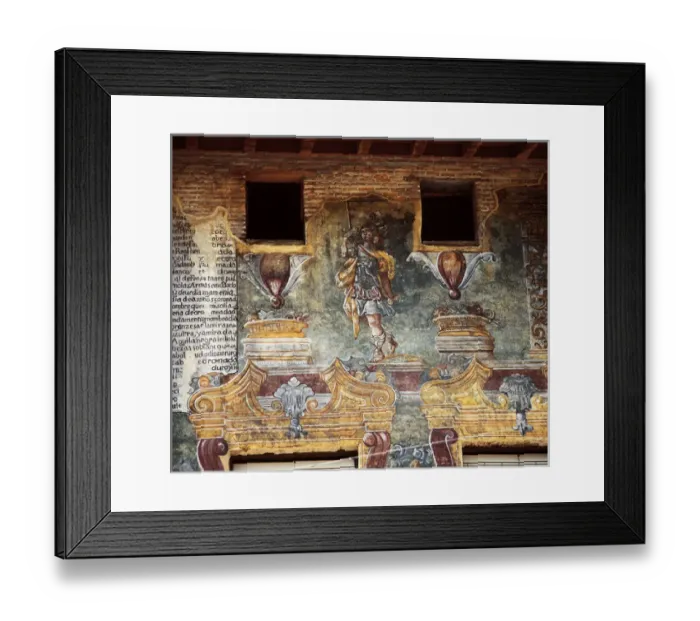 Framed Print : Spain. Basque Country. Villaro. Paintings of Palace of Risca Framed Print : Spain. Basque Country. Villaro. Paintings of Palace of Risca