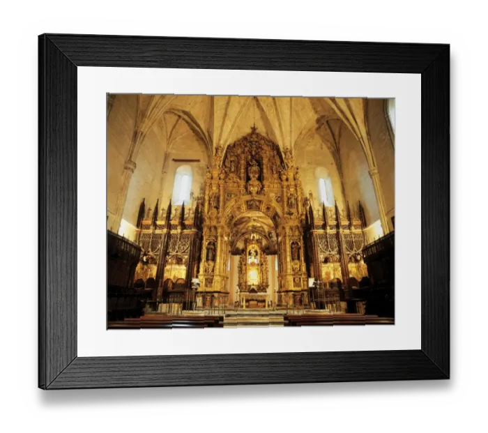 Framed Print : Spain. Monastery of Holy Saviour of Ona. Altarpiece Framed Print : Spain. Monastery of Holy Saviour of Ona. Altarpiece