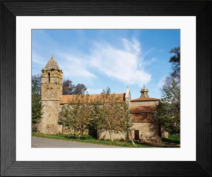 Framed Print : Spain. Finisterre. Church of Our Lady of Areas. Exterior Framed Print : Spain. Finisterre. Church of Our Lady of Areas. Exterior