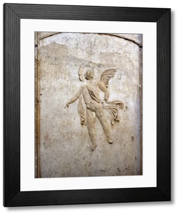 Framed Print : Relief depicting Cupid. Temple of Isis. 2nd century BC. Pomp Framed Print : Relief depicting Cupid. Temple of Isis. 2nd century BC. Pomp