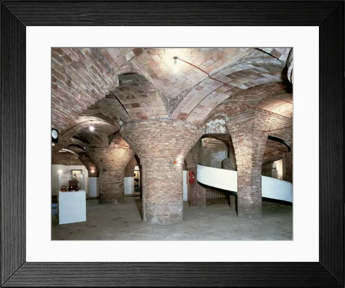 Framed Print : Basement of Guell Palace. By Antoni Gaudi (1852-1926) Framed Print : Basement of Guell Palace. By Antoni Gaudi (1852-1926)