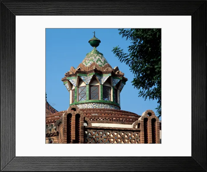 Framed Print : Dome of the Horsess Pavilion. Finca Guell. By Antoni Gaudi Framed Print : Dome of the Horsess Pavilion. Finca Guell. By Antoni Gaudi