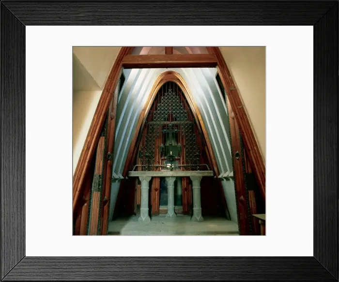Framed Print : Guell Wine Cellar (1895-1897). Chapel. By Antoni Gaudi (1852 Framed Print : Guell Wine Cellar (1895-1897). Chapel. By Antoni Gaudi (1852