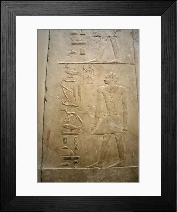 Framed Print : Mastaba of Ptahhotep and Akhethotep. Polychrome relief. Egyp Framed Print : Mastaba of Ptahhotep and Akhethotep. Polychrome relief. Egyp