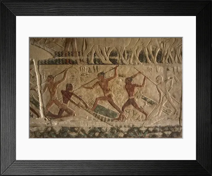 Framed Print : Mastaba of Nefer and Kahay. Relief. Fighters on a boat. Egyp Framed Print : Mastaba of Nefer and Kahay. Relief. Fighters on a boat. Egyp