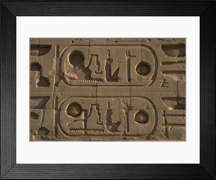 Framed Print : Egyptian Art. Royal protocol of Ramesses II. Cartridge