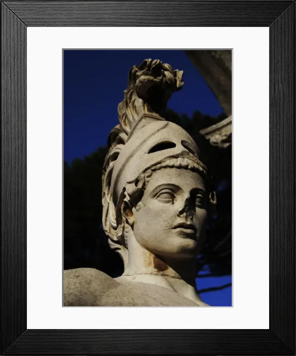 Framed Print : Hadrians Villa. Statue in the Canopus. God Mars. 2nd centur Framed Print : Hadrians Villa. Statue in the Canopus. God Mars. 2nd centur