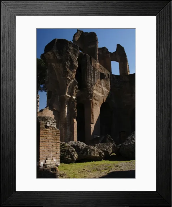 Framed Print : Hadrians Villa. The Greek and Latin Libraries. 2nd century Framed Print : Hadrians Villa. The Greek and Latin Libraries. 2nd century