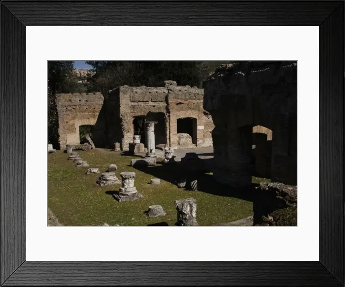 Framed Print : Hadrians Villa. The Greek and Latin Libraries. 2nd century Framed Print : Hadrians Villa. The Greek and Latin Libraries. 2nd century