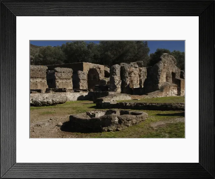 Framed Print : Hadrians Villa. The Greek and Latin Libraries. 2nd century Framed Print : Hadrians Villa. The Greek and Latin Libraries. 2nd century