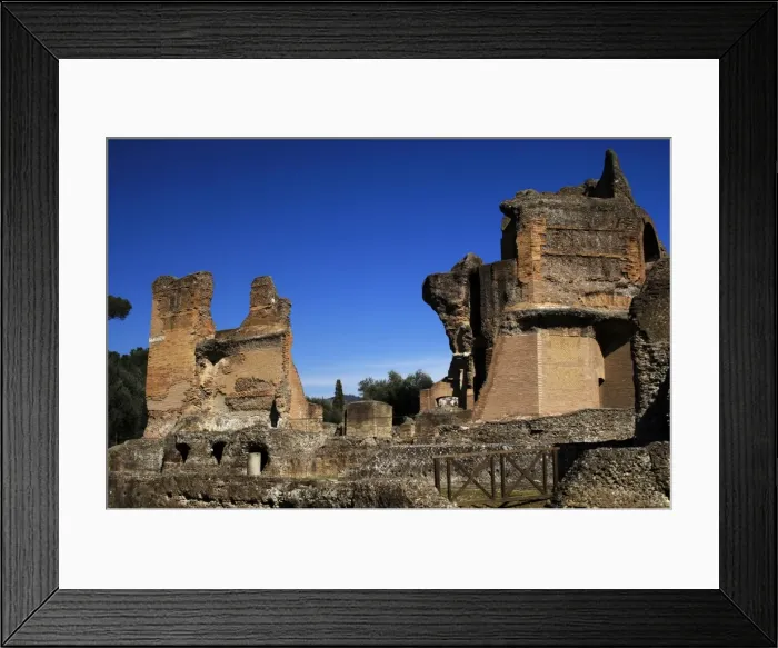 Framed Print : Hadrians Villa. The Greek and Latin Libraries. 2nd century Framed Print : Hadrians Villa. The Greek and Latin Libraries. 2nd century