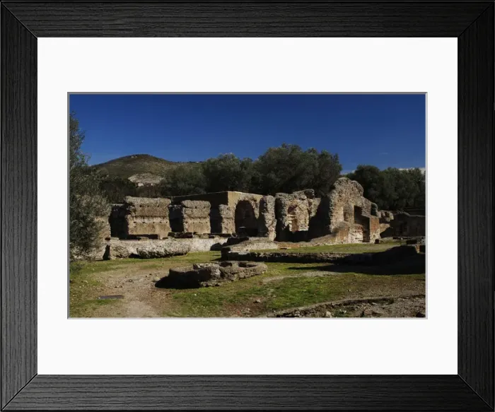 Framed Print : Hadrians Villa. The Greek and Latin Libraries. 2nd century Framed Print : Hadrians Villa. The Greek and Latin Libraries. 2nd century