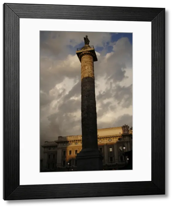 Framed Print : The Column of Marcus Aurelius. Piazza Colonna. Rome. Italy Framed Print : The Column of Marcus Aurelius. Piazza Colonna. Rome. Italy