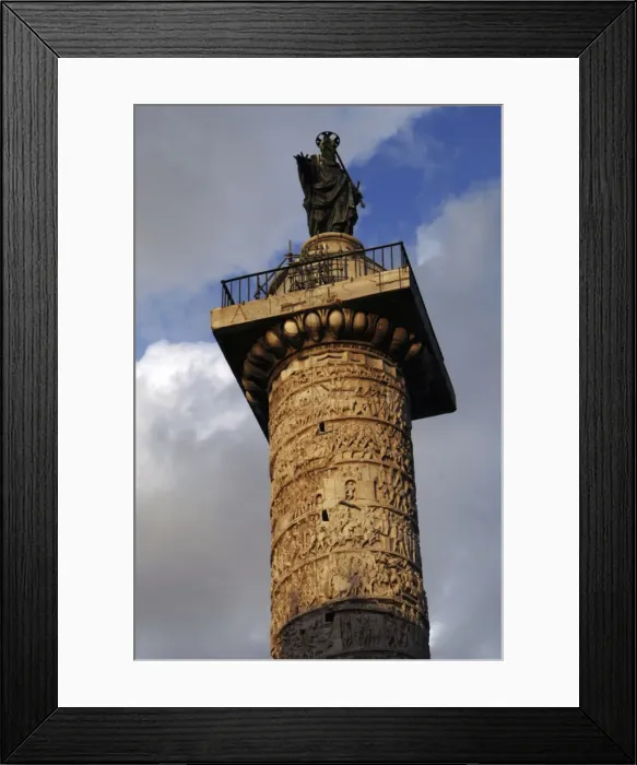 Framed Print : The Column of Marcus Aurelius. Piazza Colonna. Rome. Italy Framed Print : The Column of Marcus Aurelius. Piazza Colonna. Rome. Italy