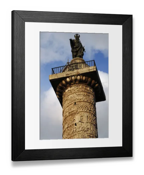 Framed Print : The Column of Marcus Aurelius. Piazza Colonna. Rome. Italy Framed Print : The Column of Marcus Aurelius. Piazza Colonna. Rome. Italy