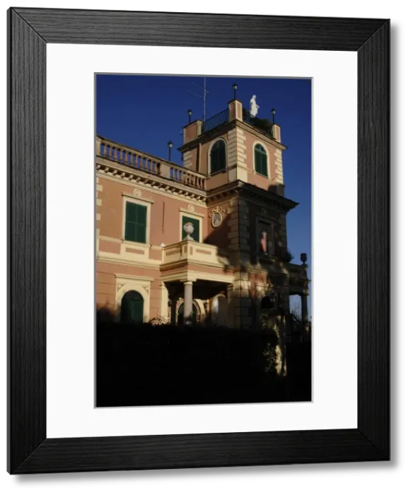 Framed Print : Italy. Castel Gandolfo. Building with the portrait of Pope J Framed Print : Italy. Castel Gandolfo. Building with the portrait of Pope J