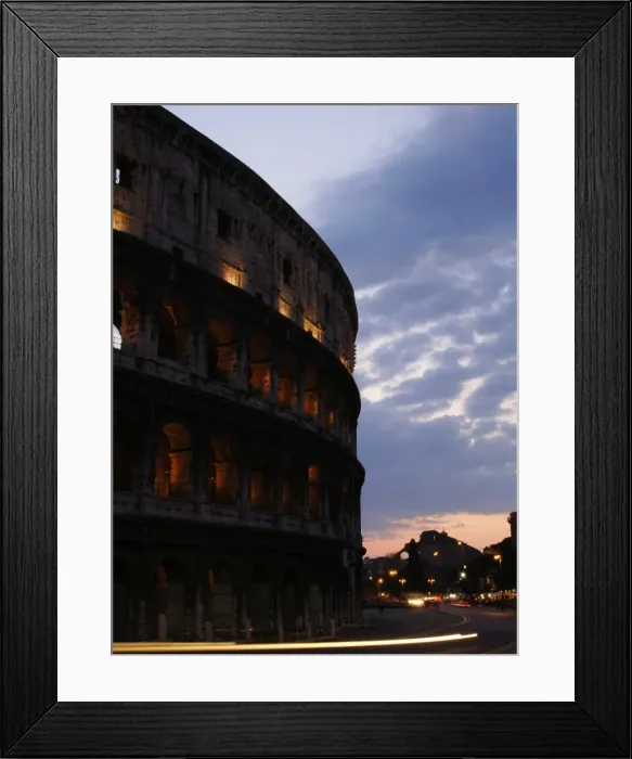 Framed Print : Italy. Rome. The Colosseum. 1st century A. C. Nocturnal view Framed Print : Italy. Rome. The Colosseum. 1st century A. C. Nocturnal view