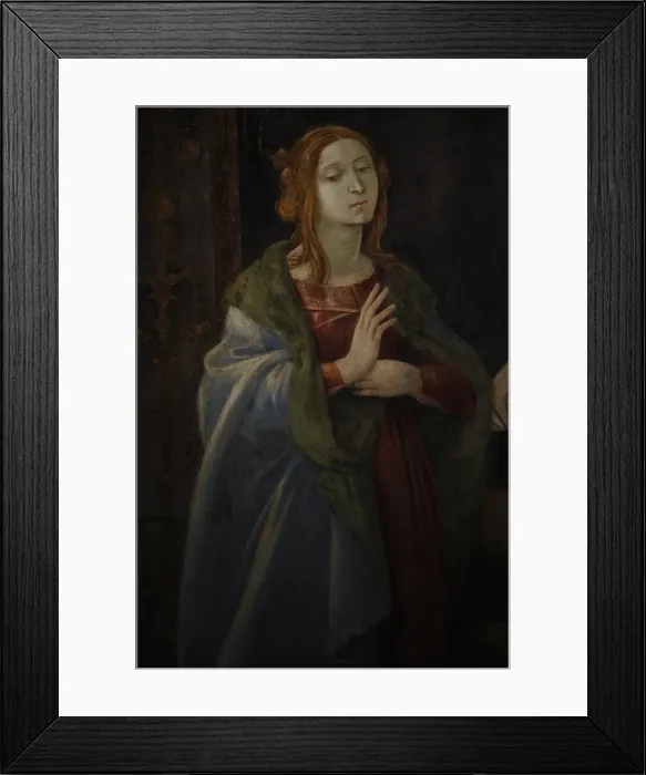 Framed Print : The Carafa Chapel. The Annunciation. Detail of the Virgin Ma Framed Print : The Carafa Chapel. The Annunciation. Detail of the Virgin Ma
