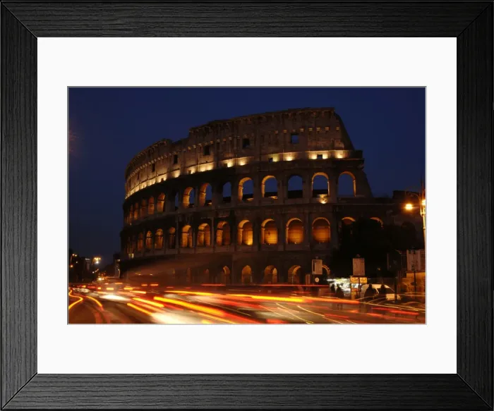 Framed Print : Italy. Rome. The Colosseum. 1st century A. C. Nocturnal view Framed Print : Italy. Rome. The Colosseum. 1st century A. C. Nocturnal view