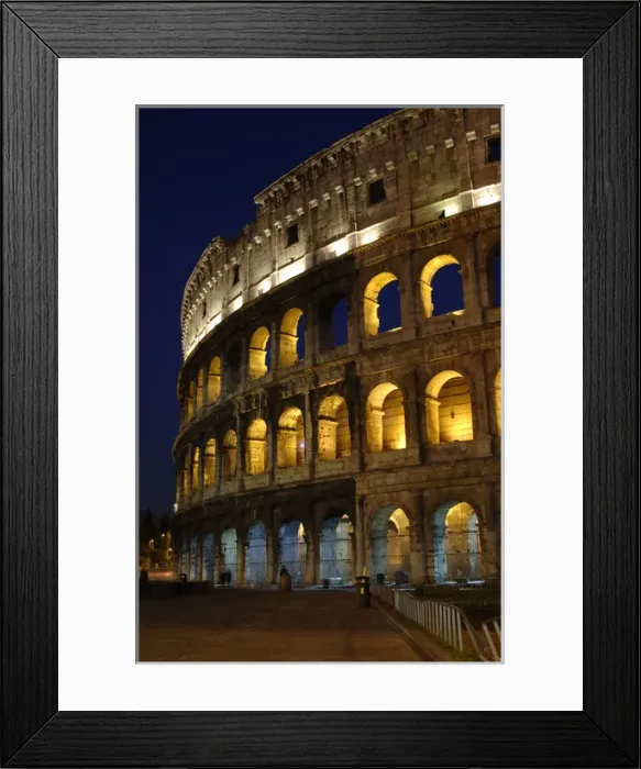 Framed Print : Italy. Rome. The Colosseum. 1st century A. C. Nocturnal view Framed Print : Italy. Rome. The Colosseum. 1st century A. C. Nocturnal view
