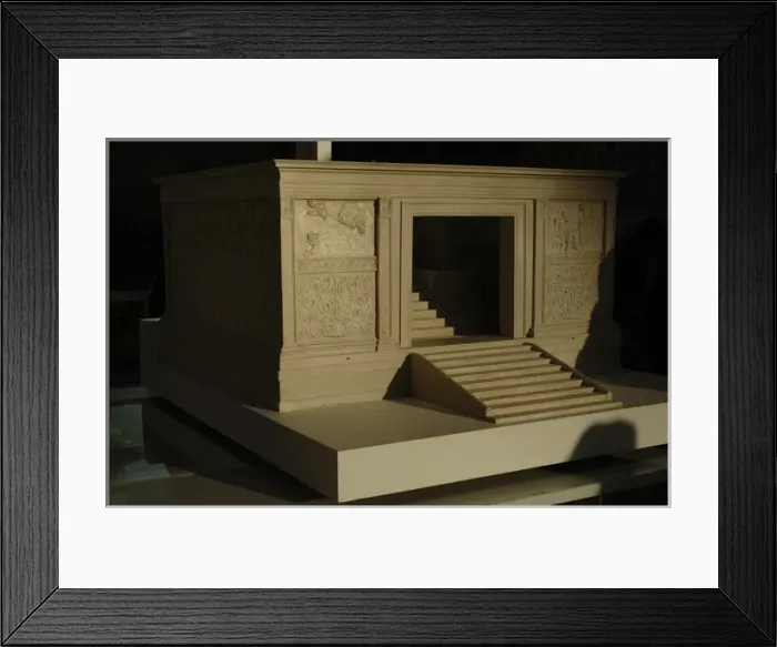 Framed Print : Roman Art. Italy. Ara Pacis Augustae. Plastic model. Scale 1 Framed Print : Roman Art. Italy. Ara Pacis Augustae. Plastic model. Scale 1