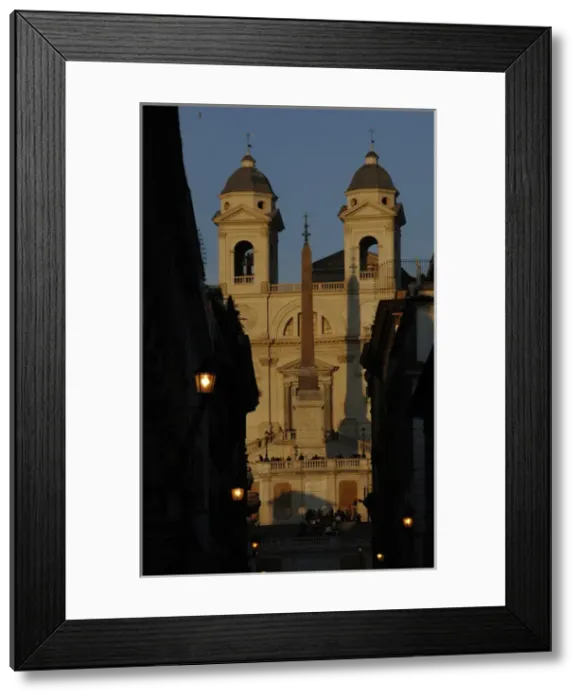 Framed Print : Italy. Rome. The church of the Santissima Trinita dei Monti Framed Print : Italy. Rome. The church of the Santissima Trinita dei Monti