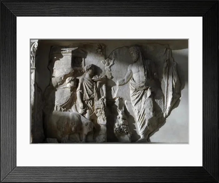 Framed Print : Ara Pacis Augustae. Aeneas sacrificing to the Penates. Relie Framed Print : Ara Pacis Augustae. Aeneas sacrificing to the Penates. Relie