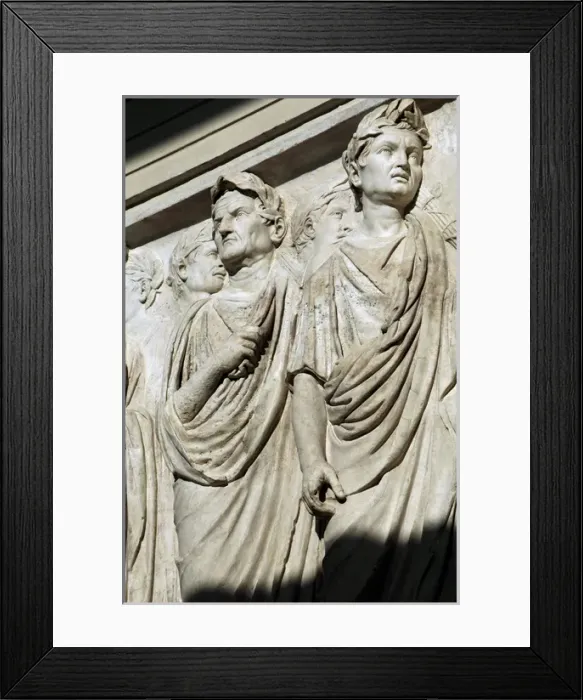 Framed Print : Ara Pacis Augustae. Processional frieze. Detail. Relief. Nor Framed Print : Ara Pacis Augustae. Processional frieze. Detail. Relief. Nor