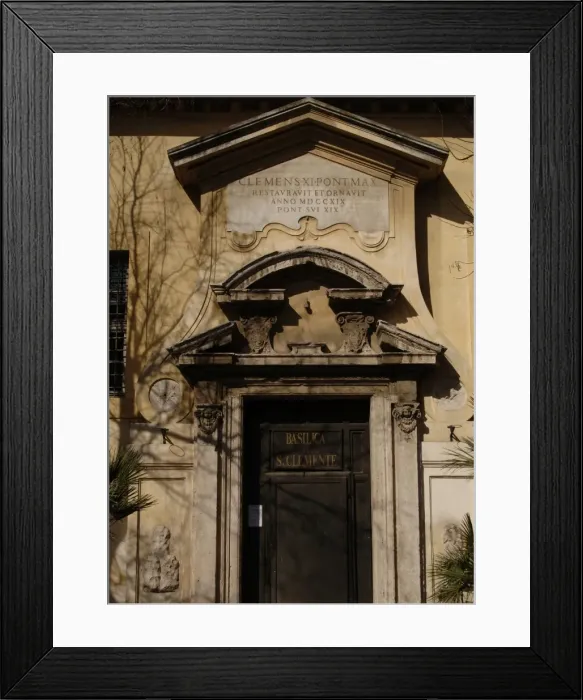 Framed Print : Italy. Rome. The Basilica of Saint Clement. Exterior. Detail Framed Print : Italy. Rome. The Basilica of Saint Clement. Exterior. Detail