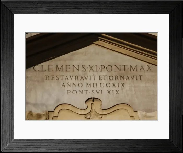 Framed Print : Italy. Rome. The Basilica of Saint Clement. Exterior. Inscri Framed Print : Italy. Rome. The Basilica of Saint Clement. Exterior. Inscri