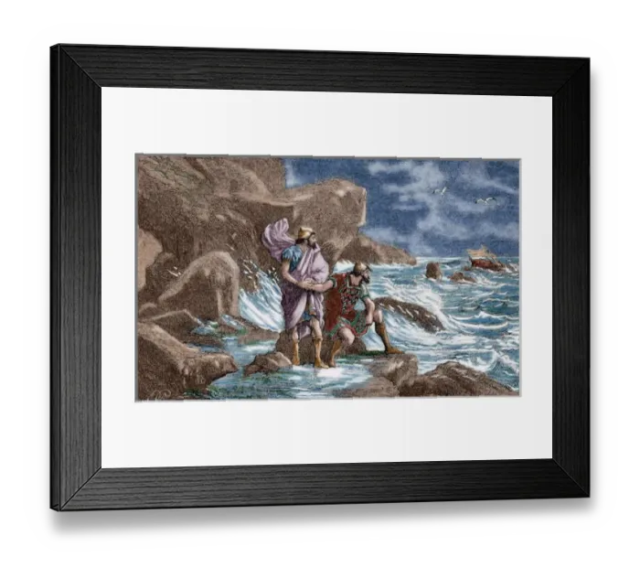 Framed Print : Hanno the Navigator (c. 500 BC). Engraving. Colored Framed Print : Hanno the Navigator (c. 500 BC). Engraving. Colored