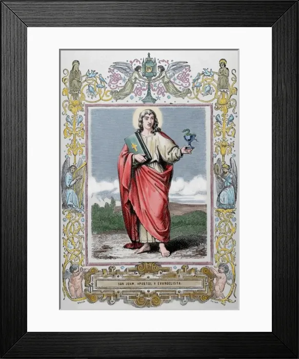 Framed Print : John the Evangelist. One of the Twelve Apostles of Jesus. En Framed Print : John the Evangelist. One of the Twelve Apostles of Jesus. En