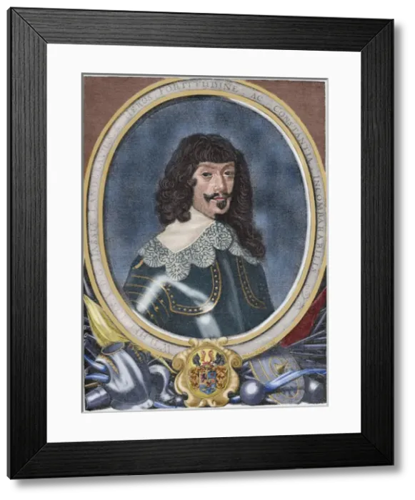 Framed Print : William V of Hesse-Kassel (1602-1693). Engraving. Colored Framed Print : William V of Hesse-Kassel (1602-1693). Engraving. Colored